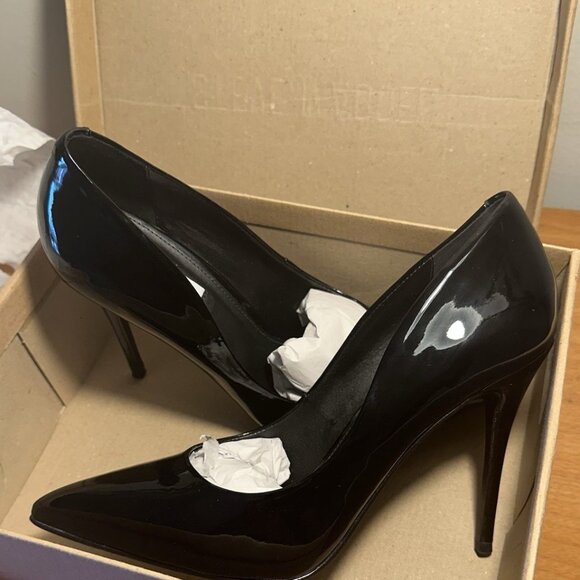 Steve Madden Daisy Black Patent Heels - Picture 3 of 8